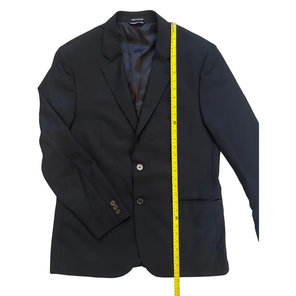 Nautica Men's Wool Blend Navy 2-Button Blazer Sport Coat, Size 42R (298)